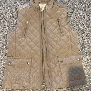 Copper Key Girls Beige Quilted Vest